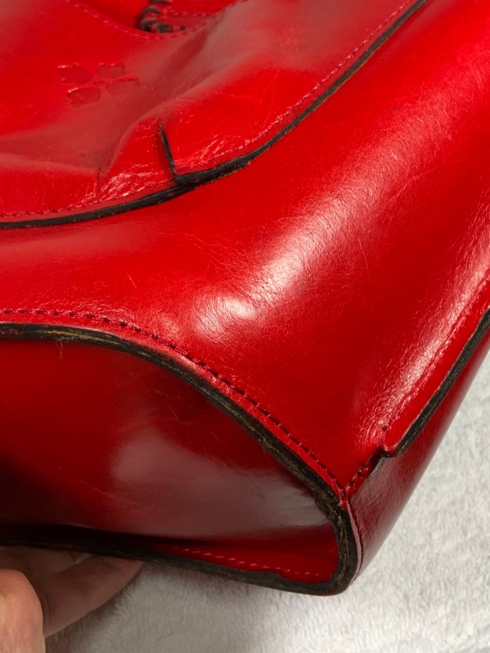 NWOT - Patricia Nash Ninetta Bag – Vibrant Red Tooled - Picture 12 of 16